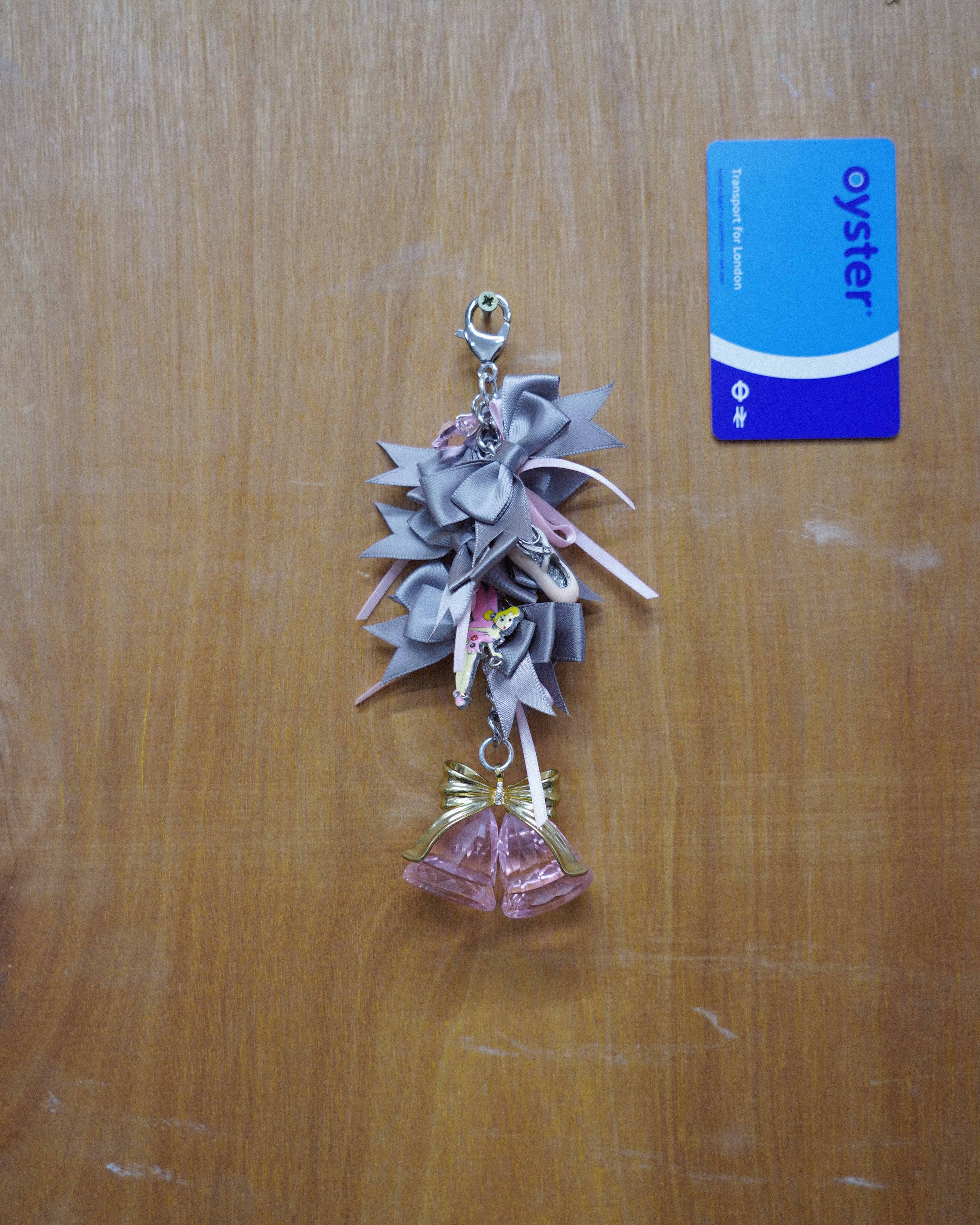 Ash Bell Ribbon Bow Artisan Keychain 10