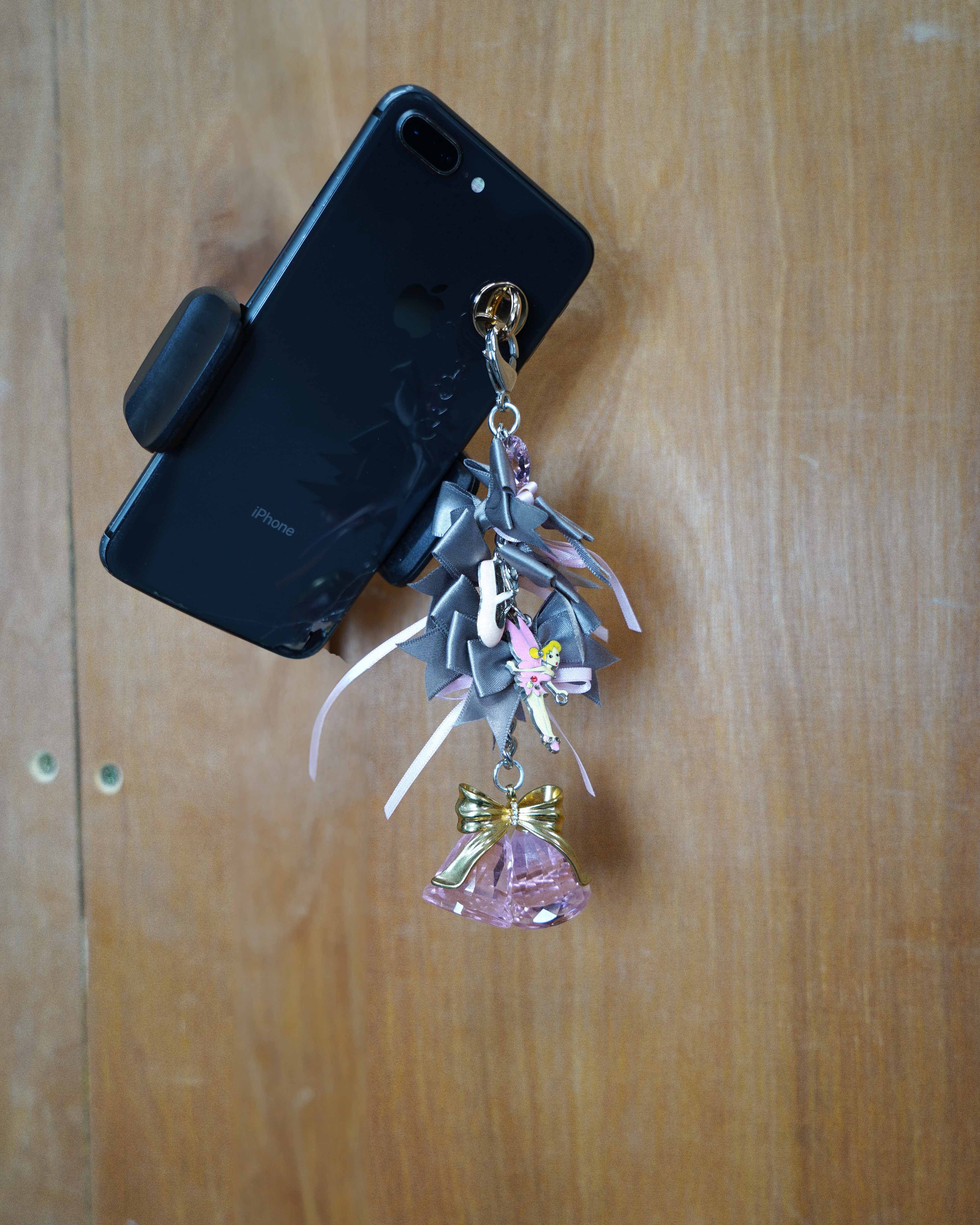 Ash Bell Ribbon Bow Artisan Keychain 10