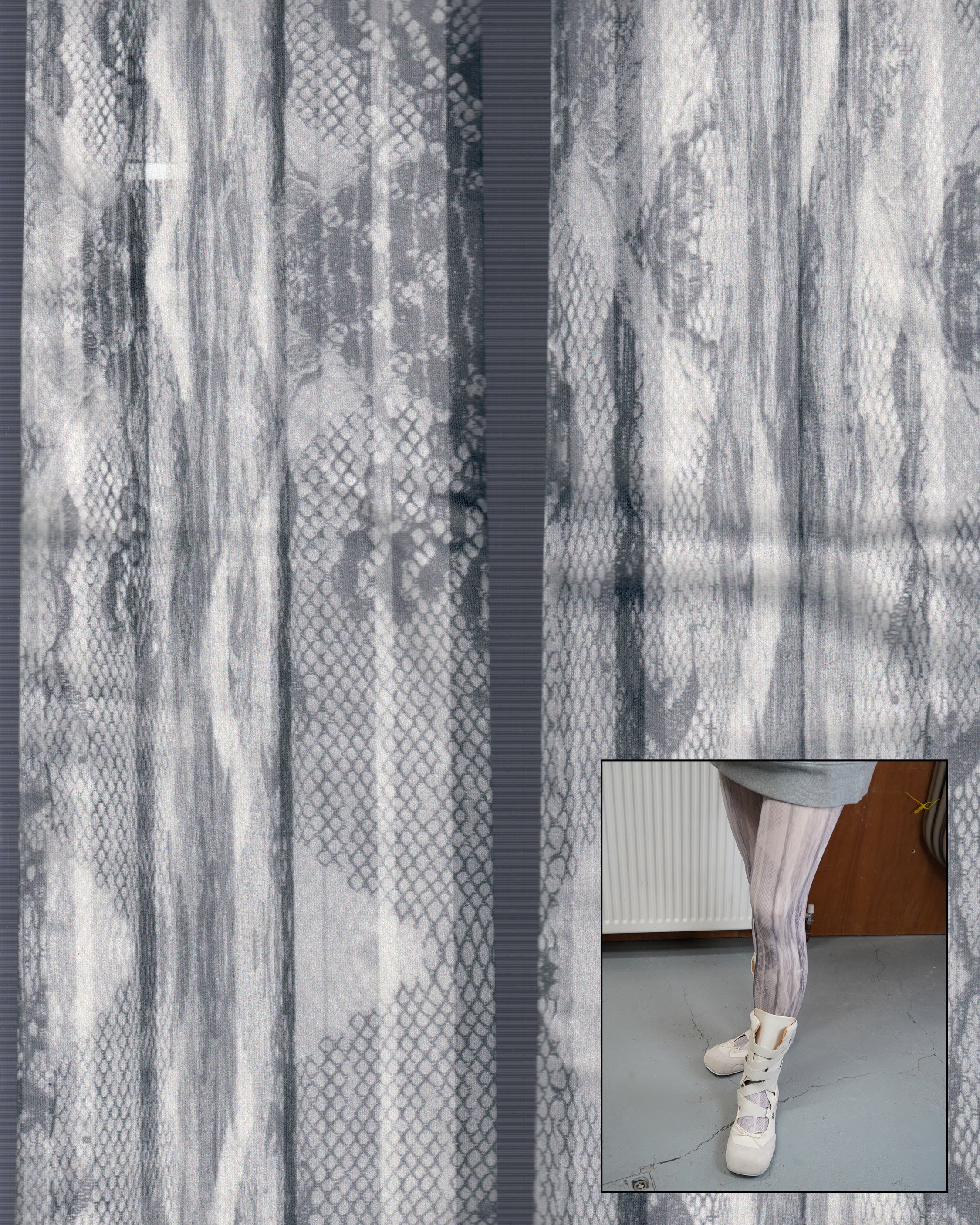 white lolita tights flat plane
