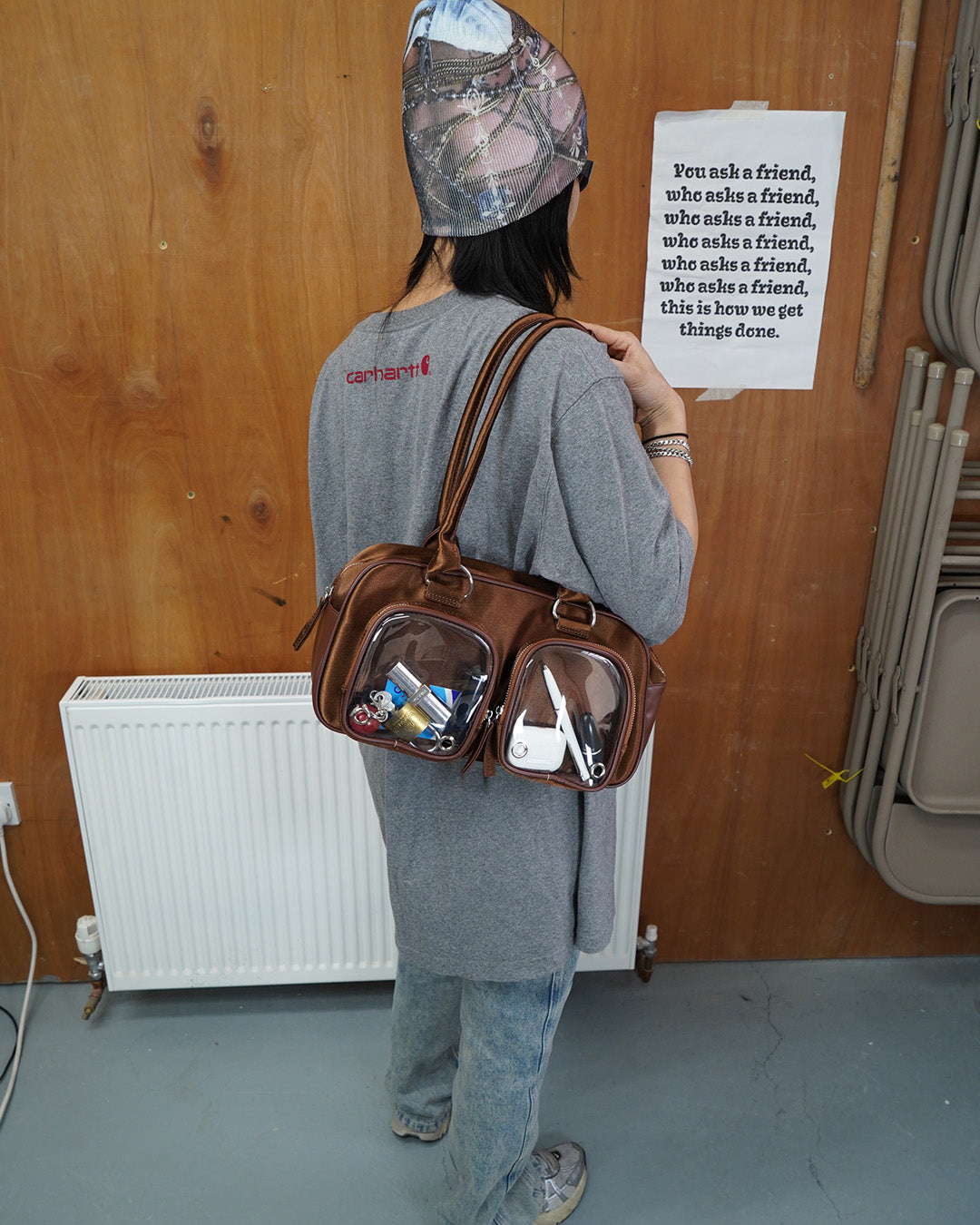 Clearcore Velvet Pink Ita Bag 01