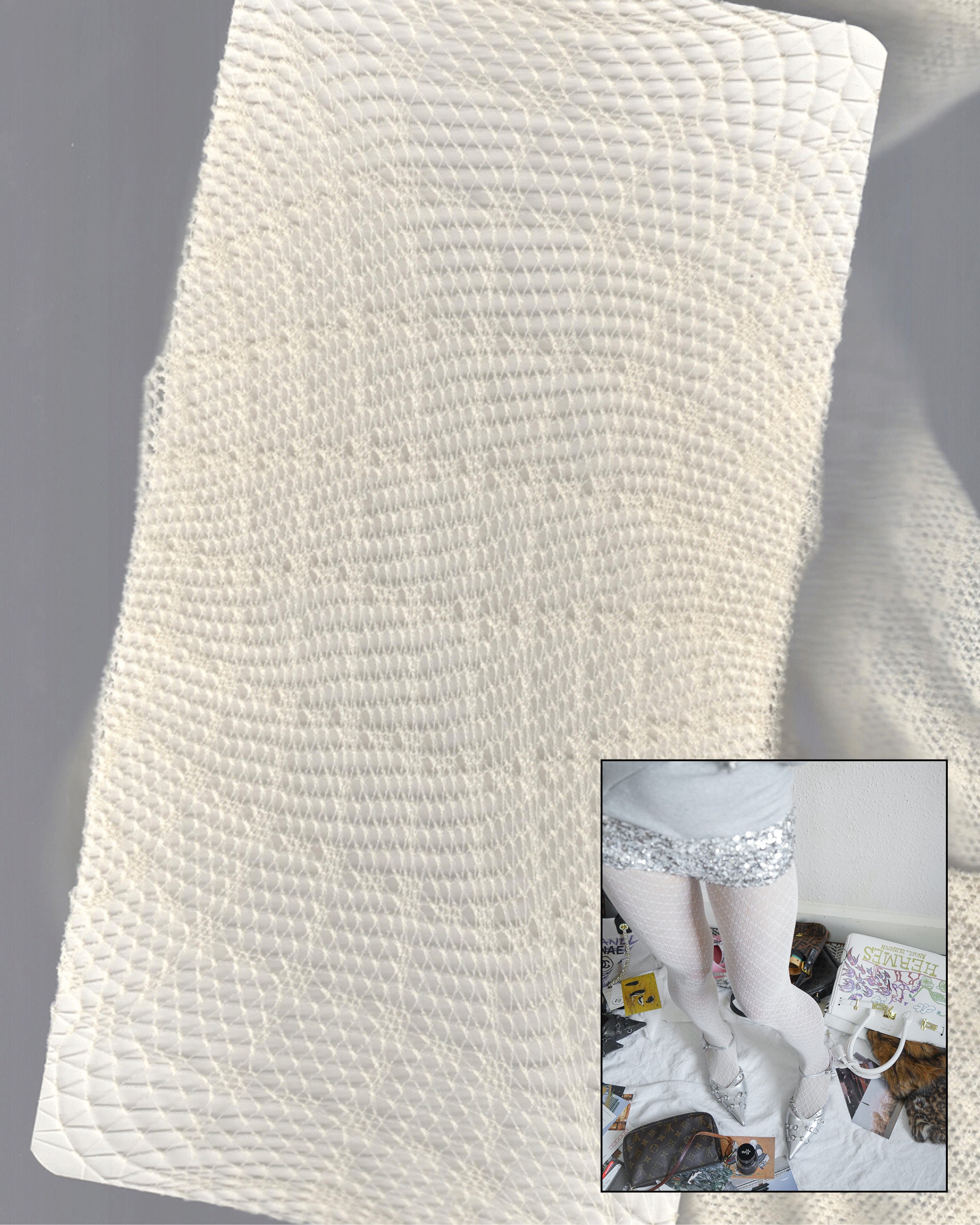 white lace tights flat sketch