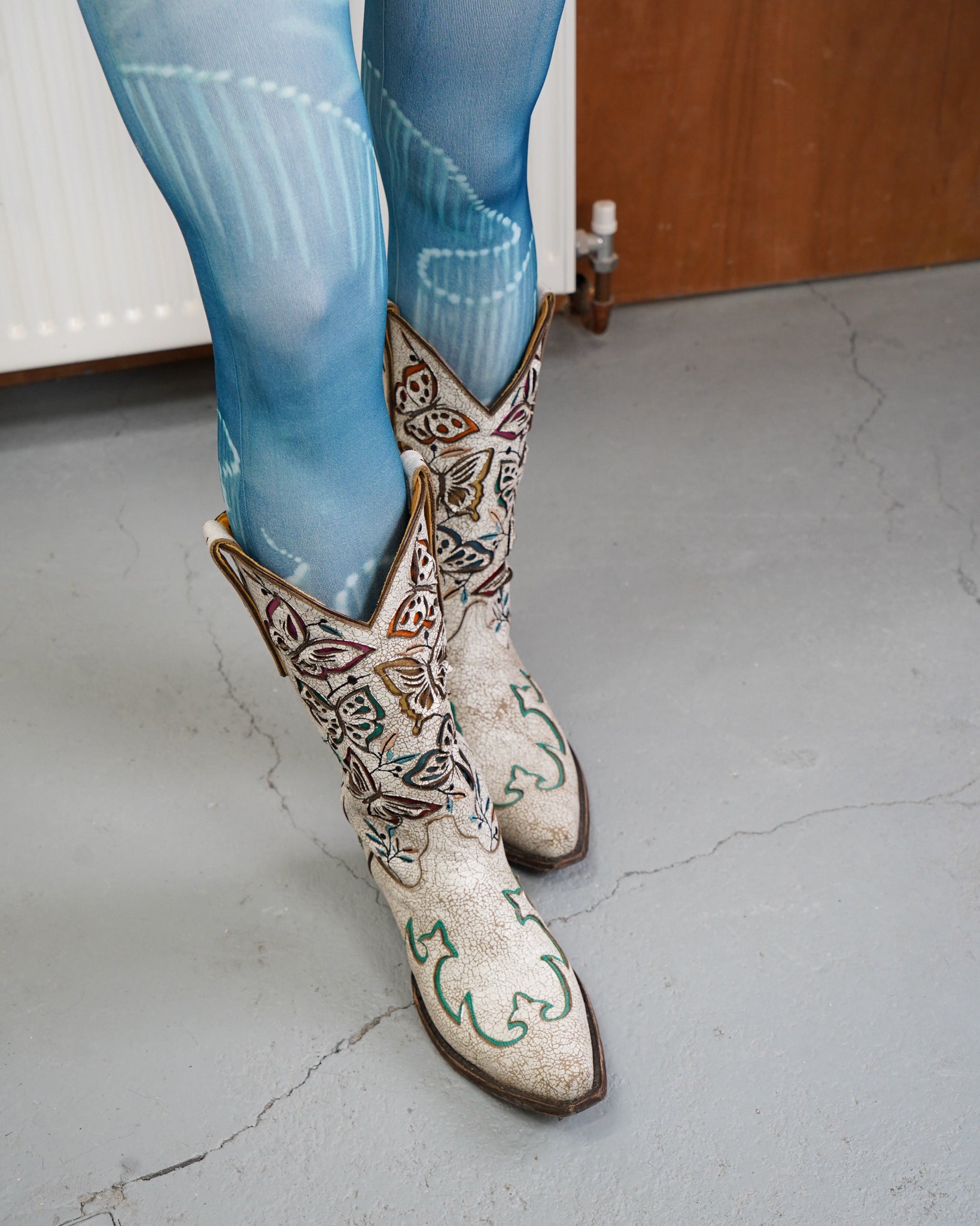 Lucid Blue PearlPrinted Tights 06
