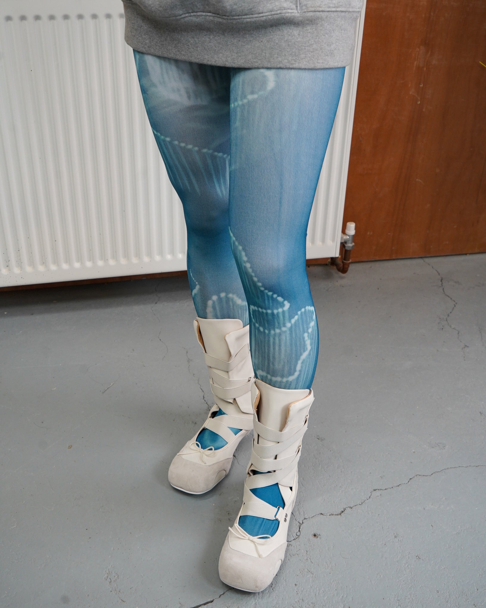 Lucid Blue PearlPrinted Tights 06