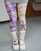 White Canvas Pollock Semi-sheer Printed Tights 01