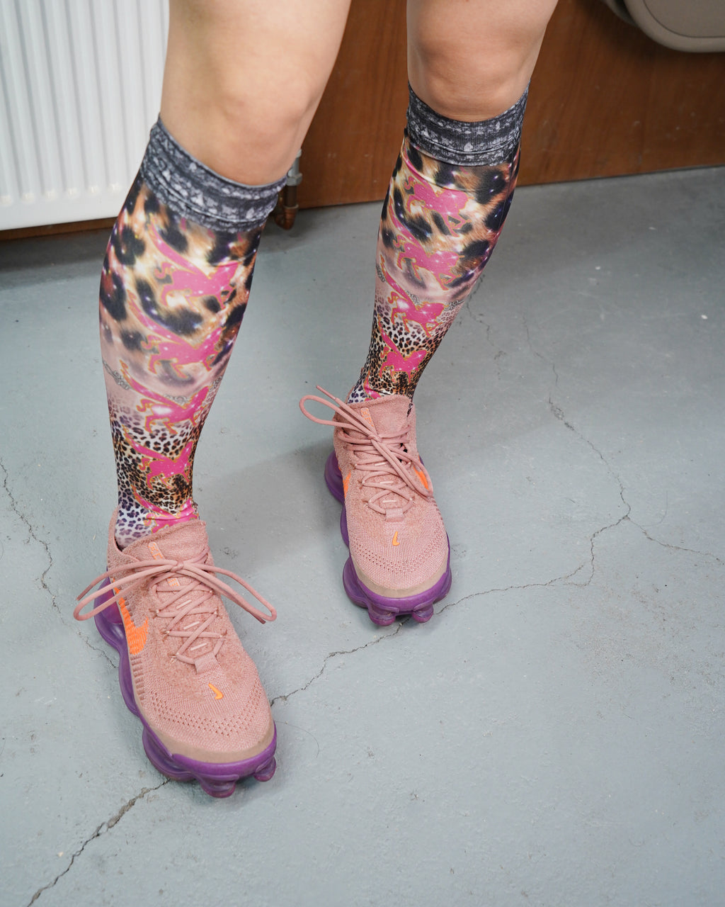 Leopard Gradient Winged HorseHigh Ankle Socks 03