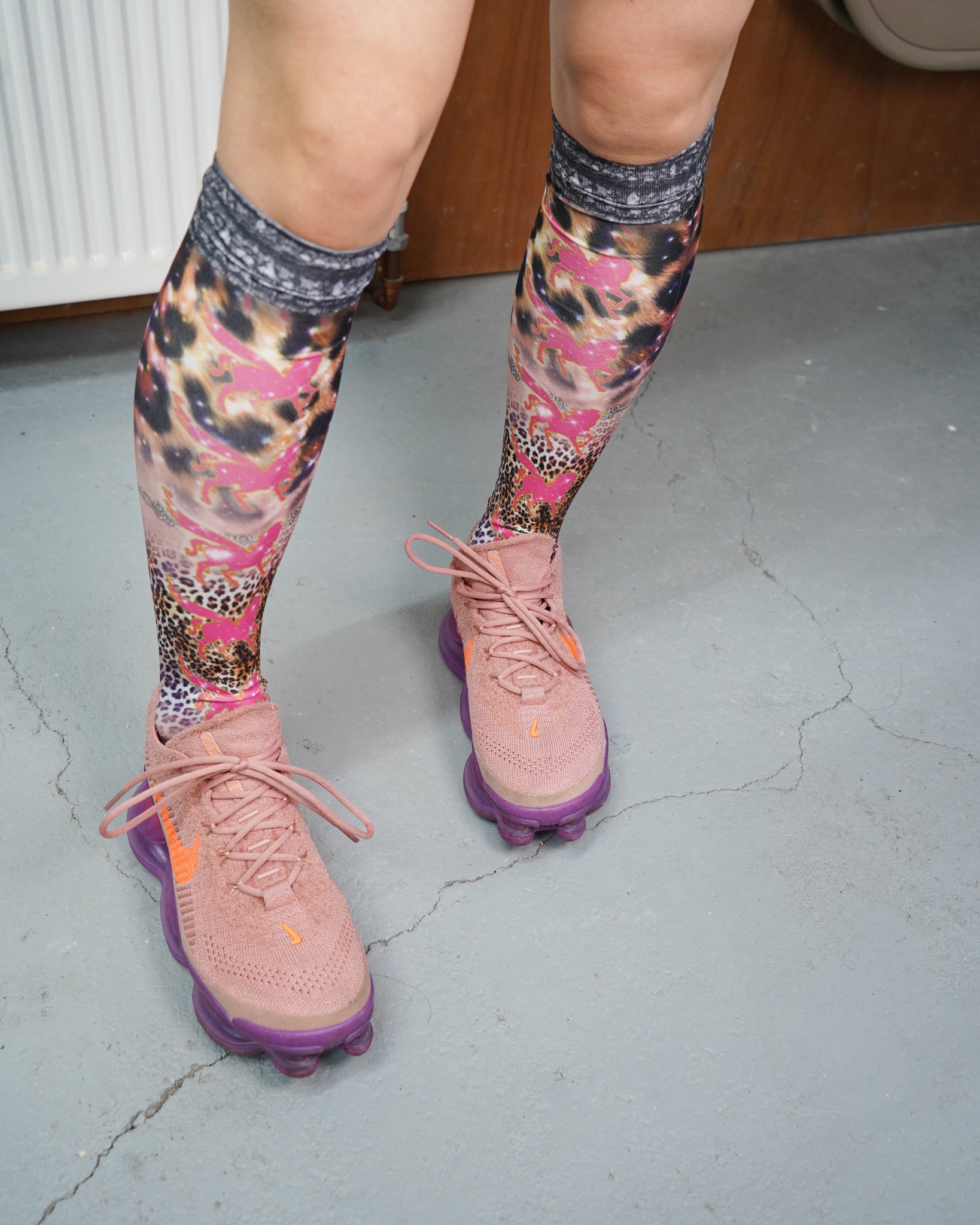 Leopard Gradient Winged HorseHigh Ankle Socks 03