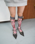Leopard Gradient Winged HorseHigh Ankle Socks 03