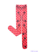 red printed tights flat sketch