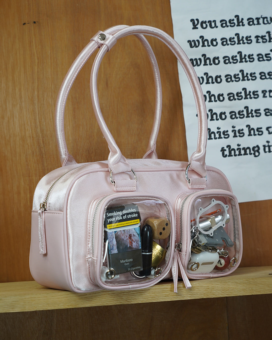 Clearcore Velvet Pink Ita Bag 01