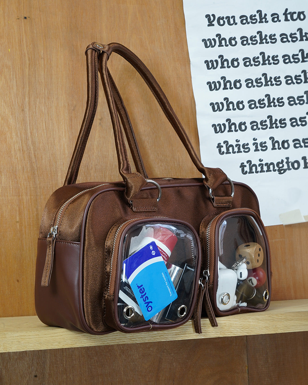 Ita Shoulder Bag Velvet Brown