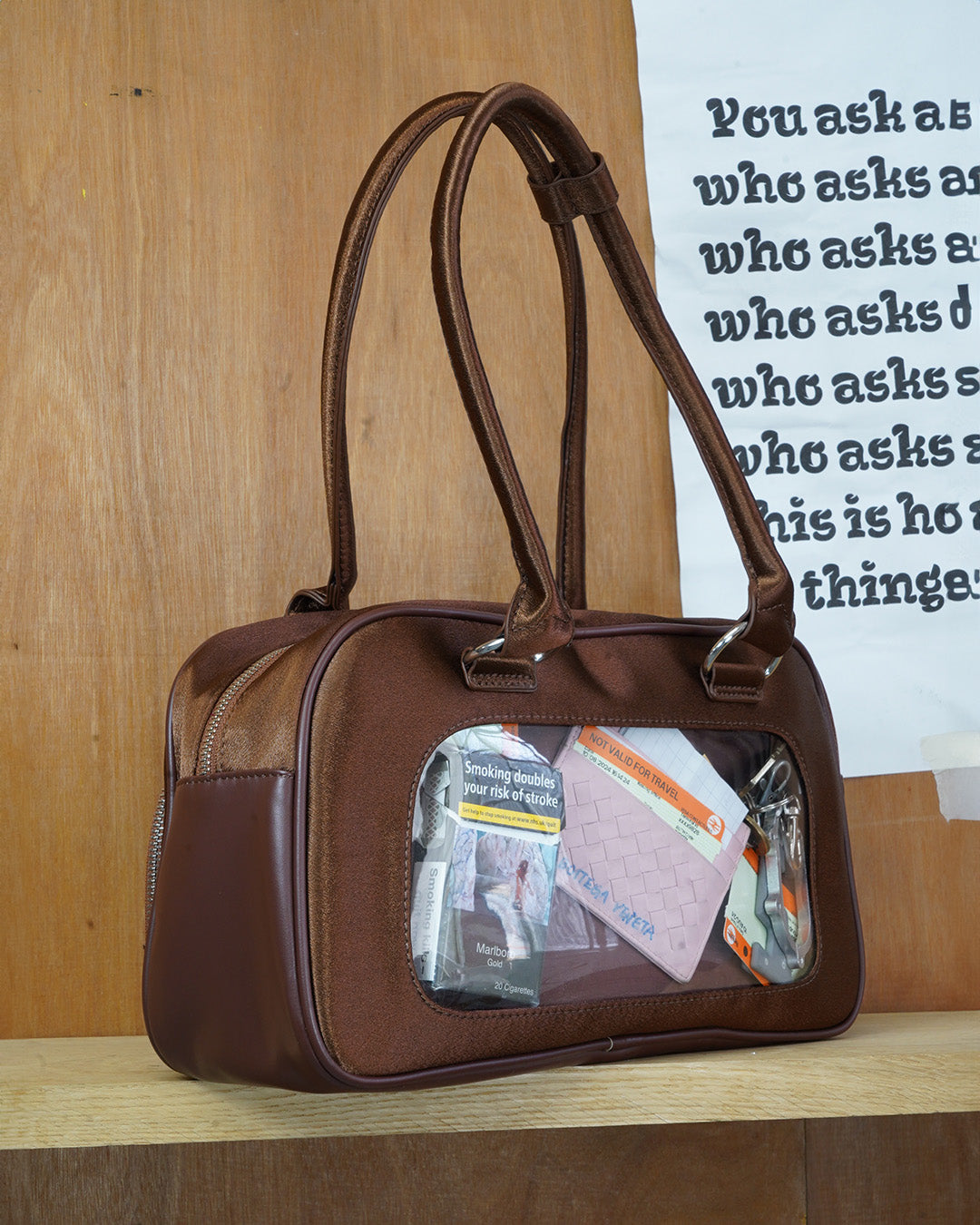 Ita Shoulder Bag Velvet Brown