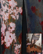 digital printed sheer tights flat sketch