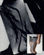 black lace tights detail