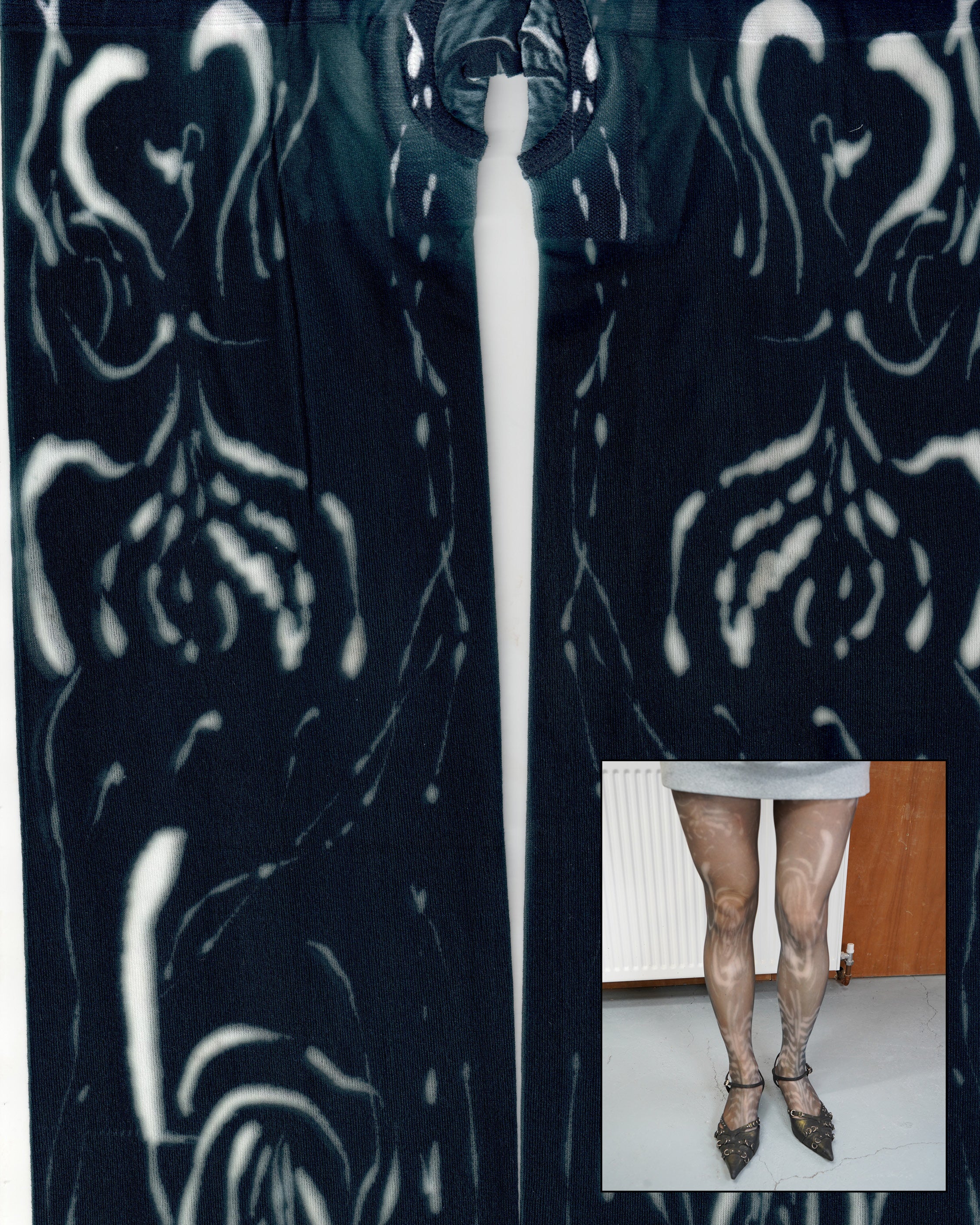 black sheer tights flat plan