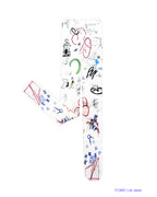 digital printed tights flat sketch
