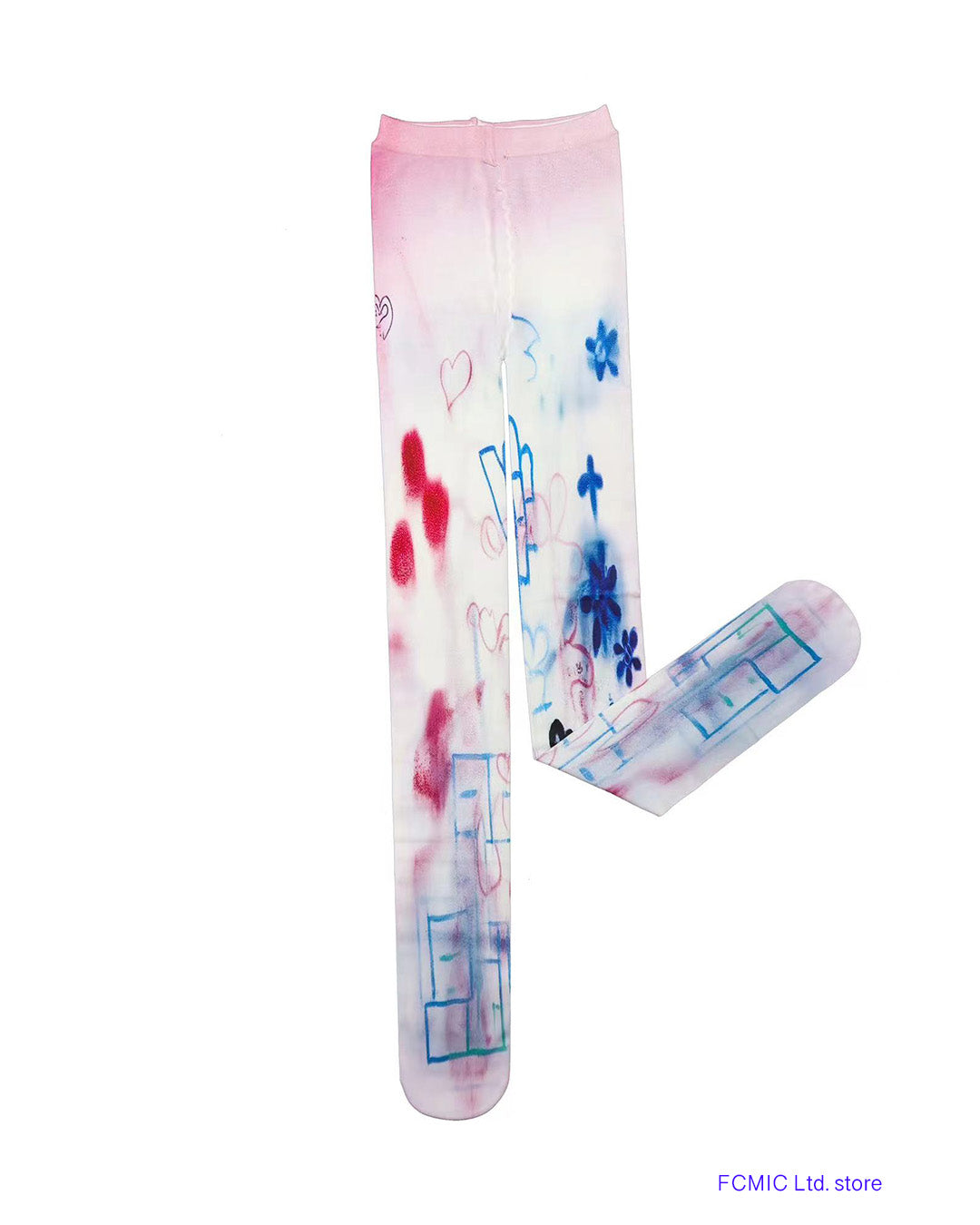 printed tights flat sketch