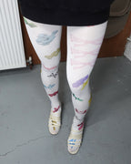 digital printed tights with paloma wool sandals