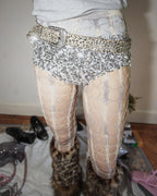 gradient fishnet tights close up with miumiu bikini