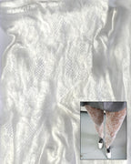 Classic Floral Pattern White Lace Tights 07