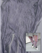Classic Floral Pattern Cornflower Lace Tights 08
