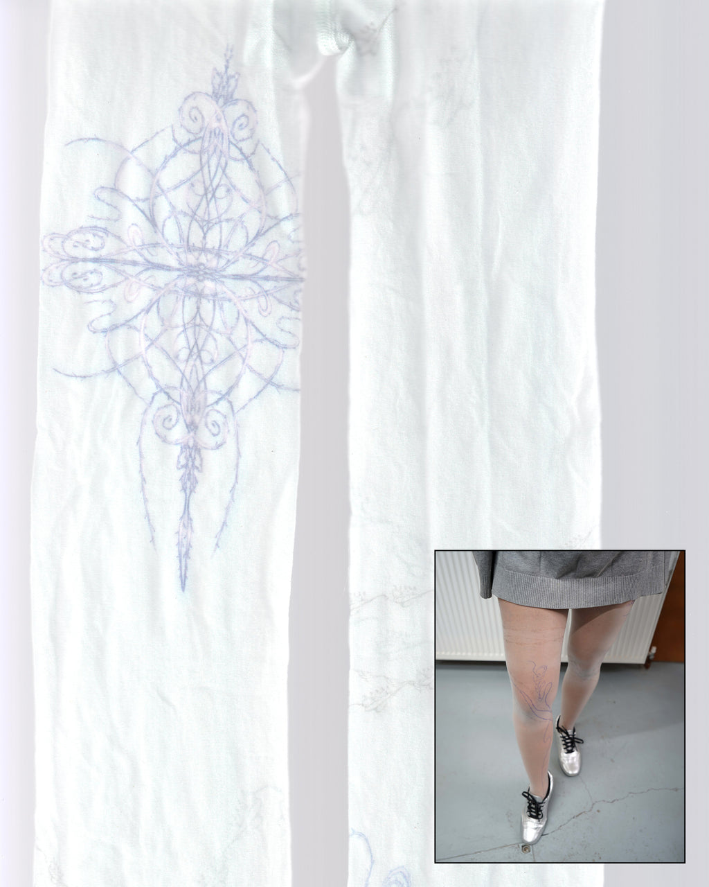 Gothic GlitchCrystal ChandeliersSheer Printed Tights 05