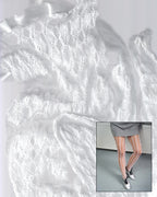 Chalk Diamond Pattern Fishnet Tights 08