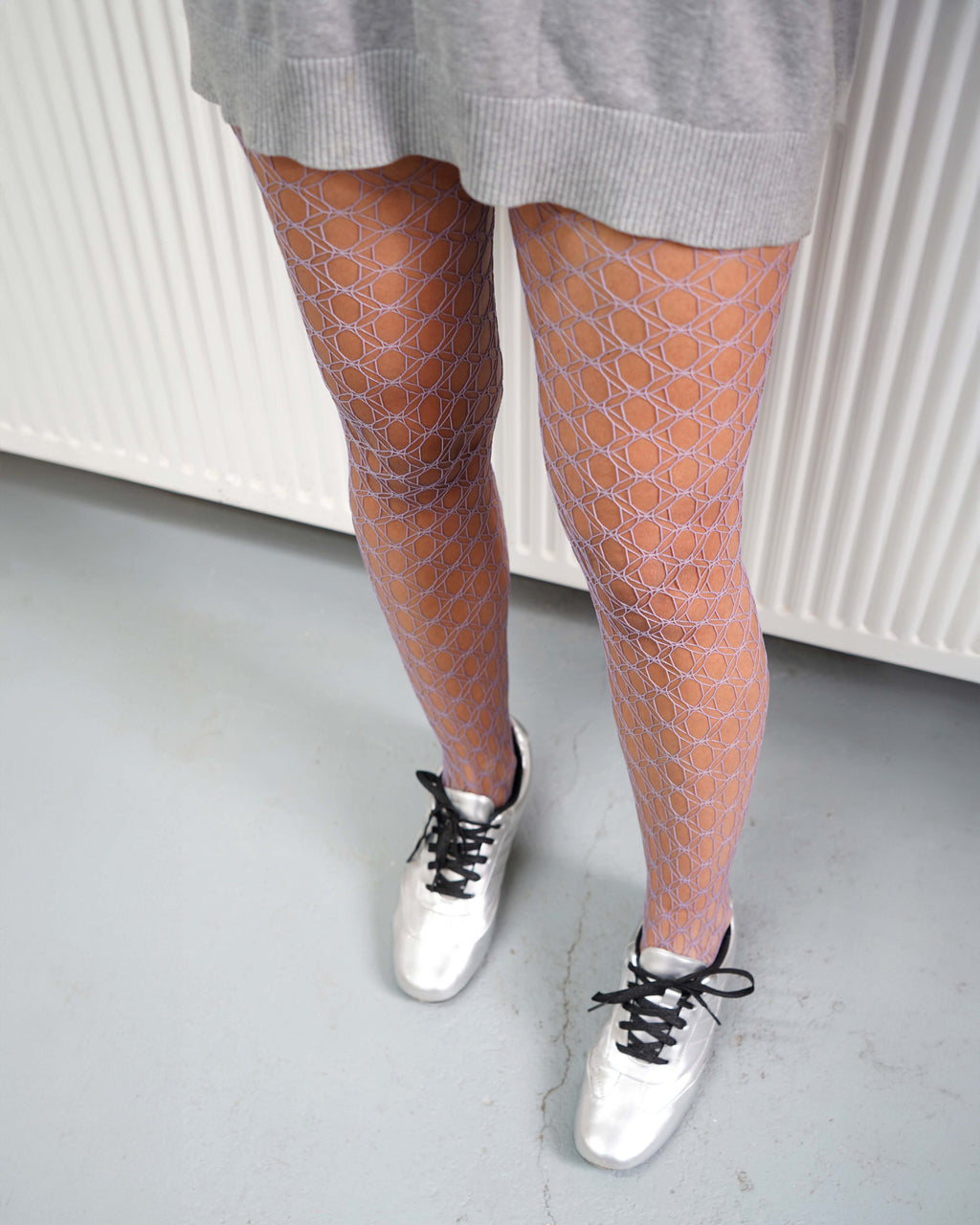 Purple Classic Fishnet Tights 03