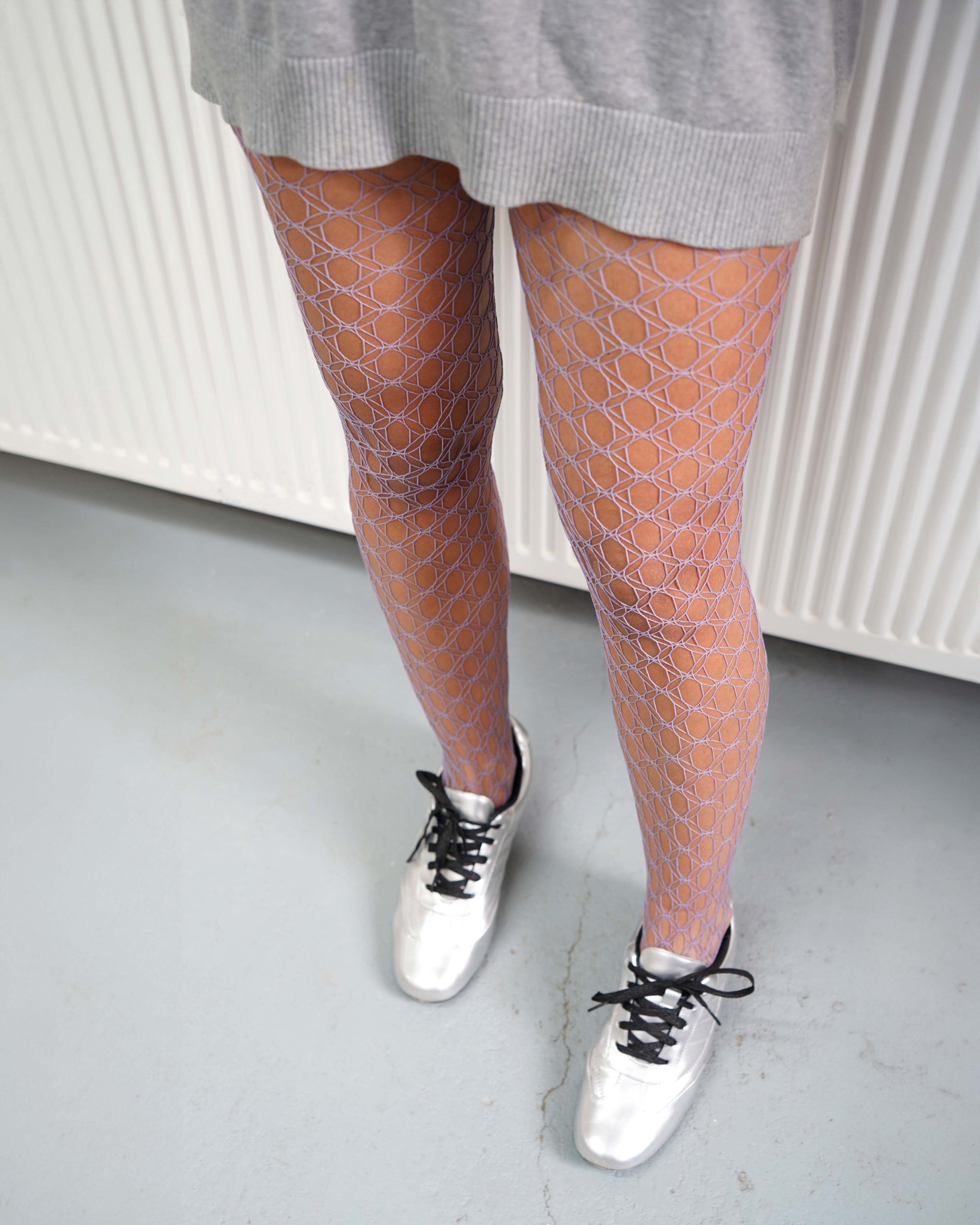 Purple Classic Fishnet Tights 03