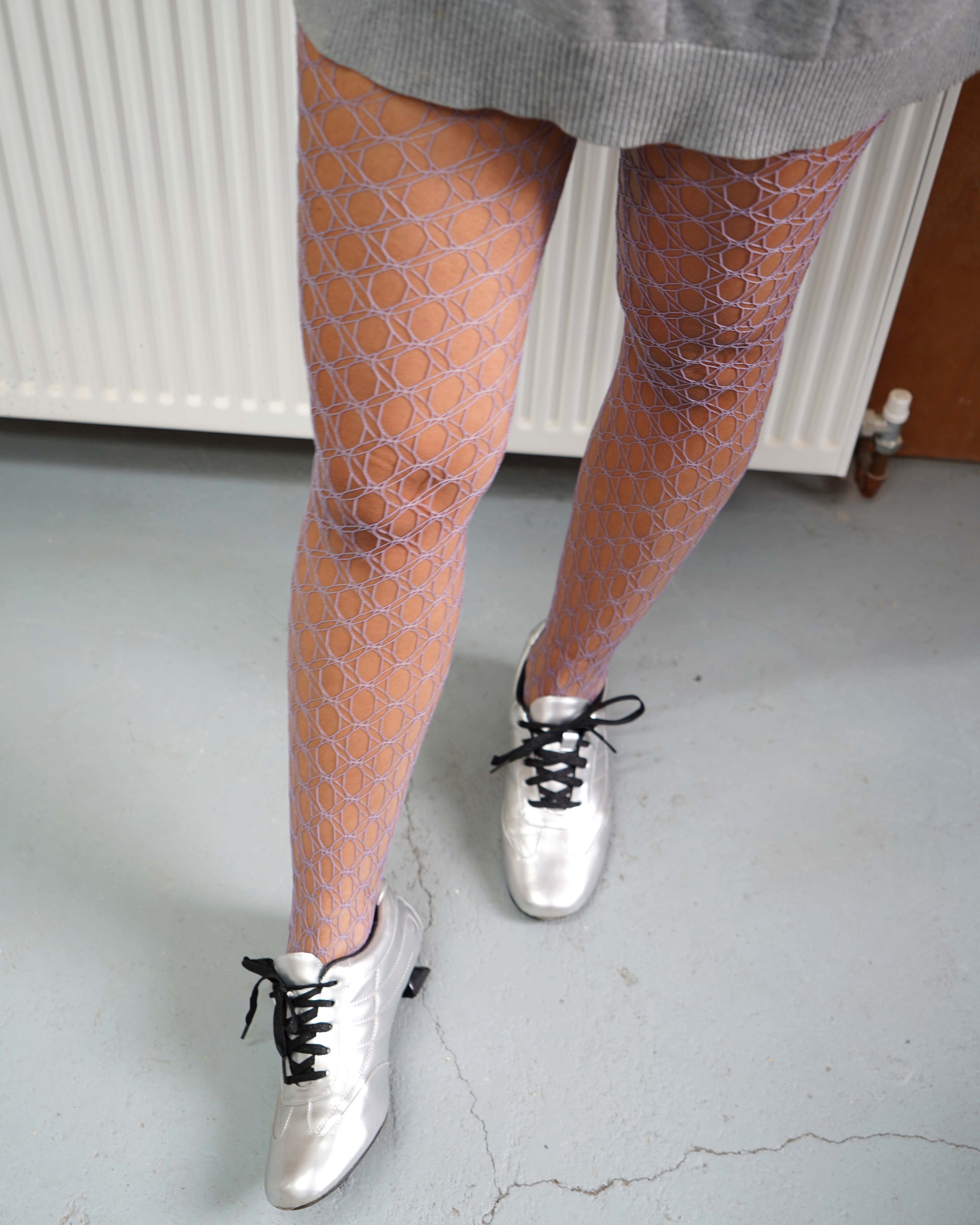 Purple Classic Fishnet Tights 03
