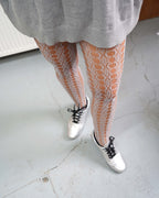 Grey Diamond Pattern Fishnet Tights 07