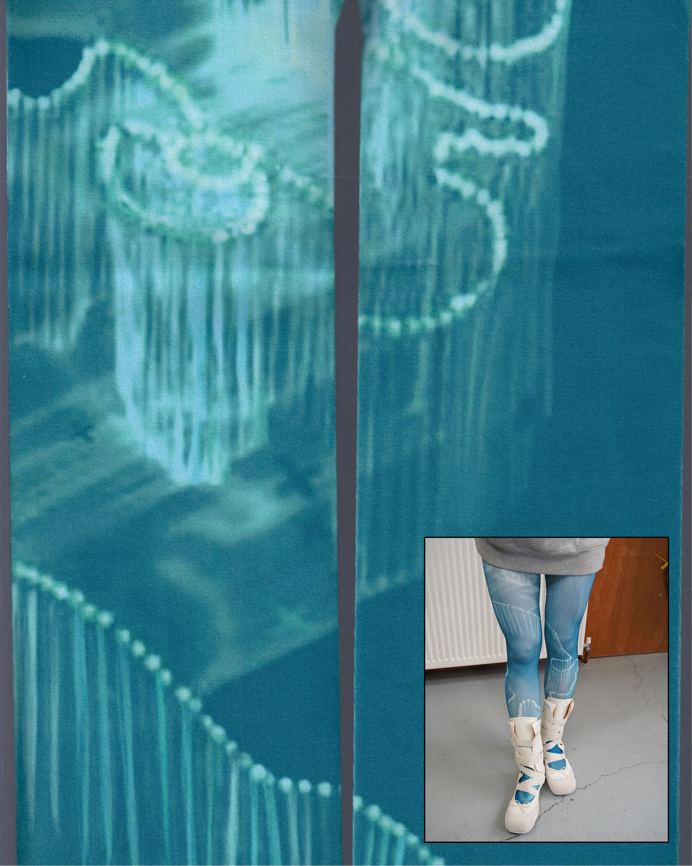 Lucid Blue PearlPrinted Tights 06
