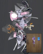 Keychain with ribbons and charms 